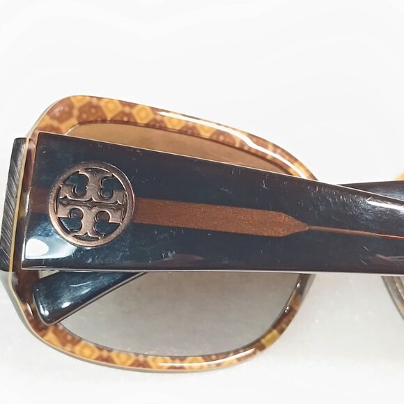 Tory Burch TY7004 Brown Gradient Polarized Sunglasses 58mm Excellent Cond - Picture 7 of 11
